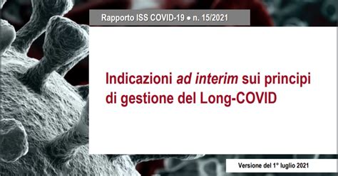 Rapporto Iss Covid Indicazioni Ad Interim Sui Principi Di Gestione