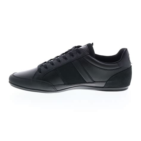 Lacoste Chaymon Bl Cma Mens Black Leather Lifestyle Sneakers Shoes