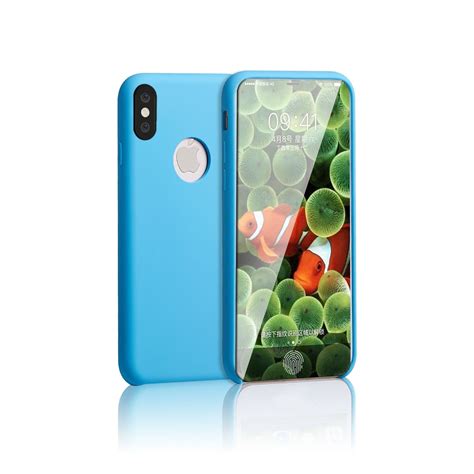 Apple iPhone X Case, Silicone Finish, PC Backcover, Shock Absorbing