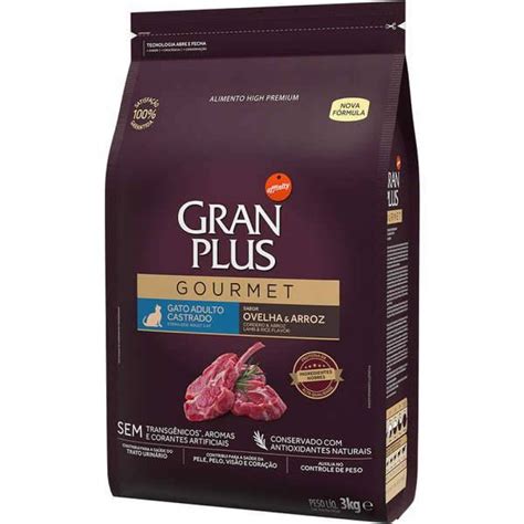 Ra O Granplus Gourmet Para Gatos Castrados Sabor Ovelha E Arroz