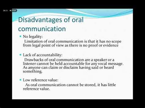 Advantages And Disadvantages Of Oral Communication Youtube