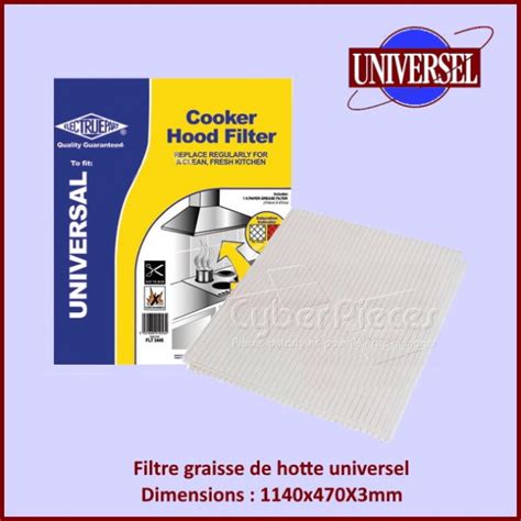 Filtre Graisse De Hotte Universel 1140x470X3mm