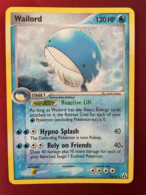 Wailord 1492 Ex Legend Maker Holo Rare Pokemon Card Nm Near Mint Ebay