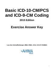 2015 Answer Key Basic ICD 10 CM PCS Coding Docx Basic ICD 10 CM PCS