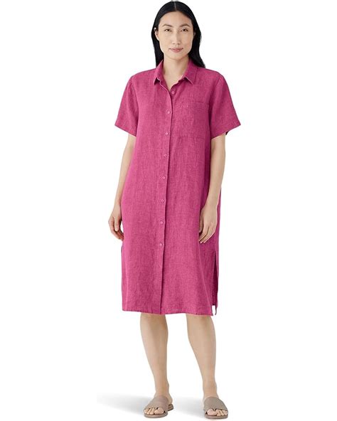 Women S Eileen Fisher Classic Collar Shirt Dress Zappos