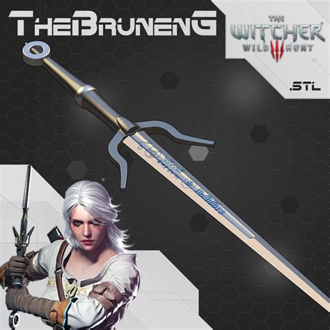 Archivo STL Zirael Ciri espada Witcher 3 cosplay prop 3D modelo de