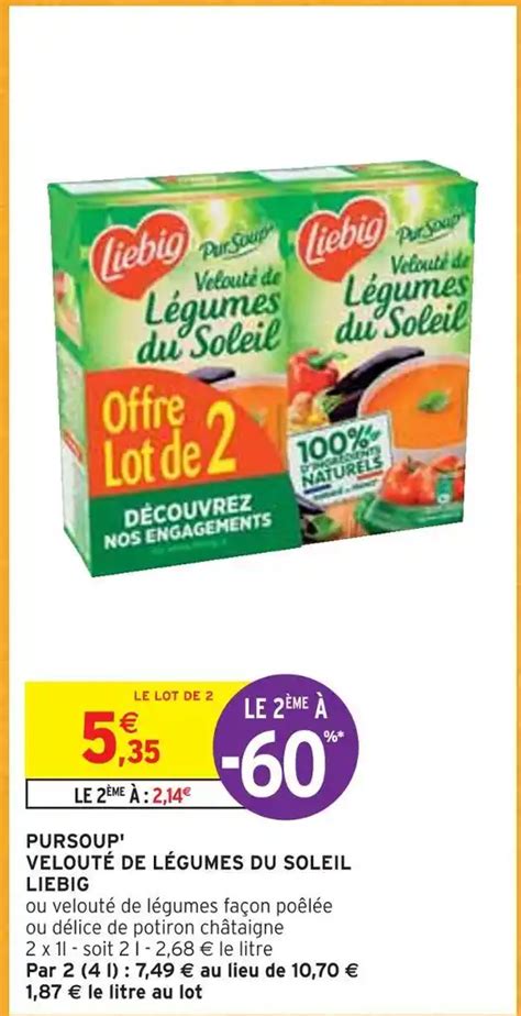 Promo Liebig pursoup velouté de légumes du soleil chez Intermarché