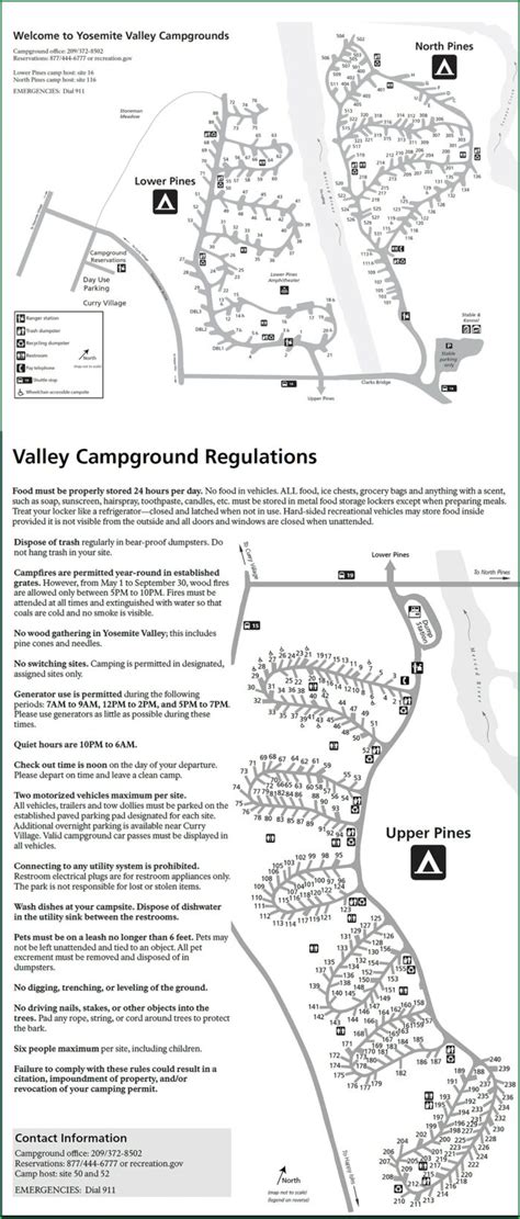 Yosemite Campground Map Pdf Map : Resume Examples