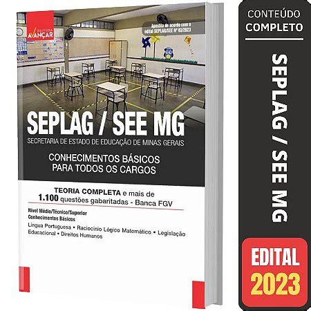 Apostila SEE MG 2023 Secretaria de Educação Minas Gerais Todos os