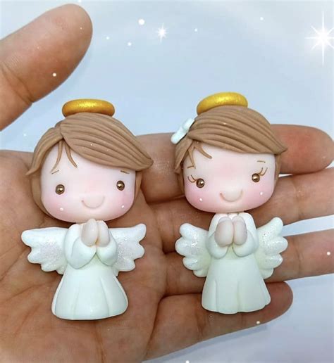 Pin De Tiffany Bienvenu En Fimo Noel Angelito En Porcelana Fria