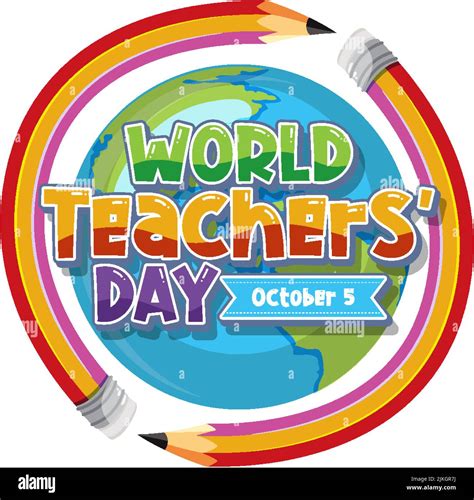 World Teacher's Day Logo Banner Design illustration Stock Vector Image ...