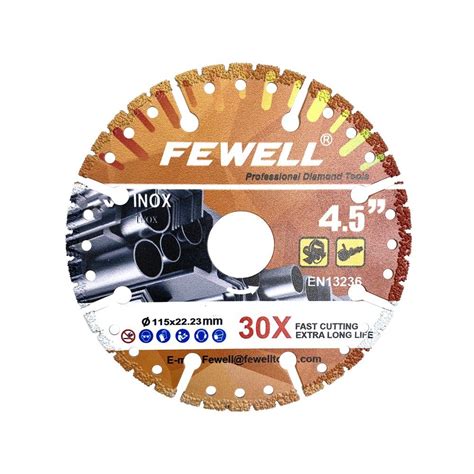 Vacuum Brazed 4 5inch 115 22 23mm Multi Purpose Diamond Saw Blade For