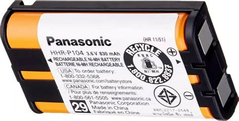 Batería teléfono Panasonic 3 6V 830mAh HHR P104 Original Bierzo