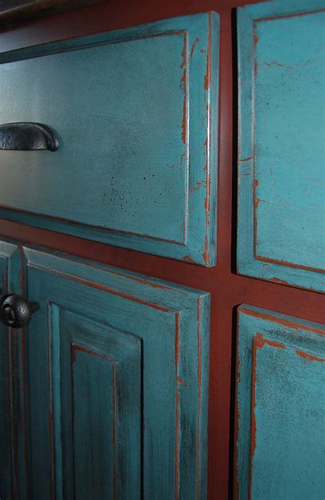 Painted Distressed Cabinet Finish Davis Creative Painting Llc