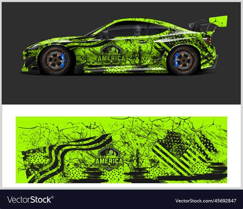 Car Livery Wrap Graphic For Vehicle Vinyl Vector Image