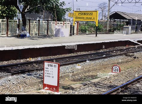 View of railway station, Lonavala, District Pune, Maharashtra, India ...