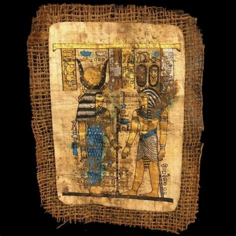 Ancient Egyptian Hand Painted Papyrus Paper 664 332 Bc 2 Antique