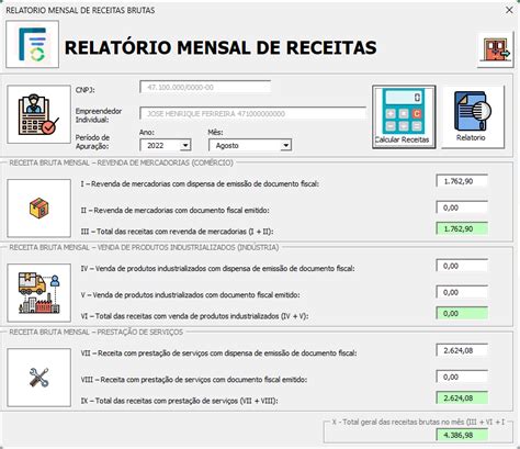 Planilha De MEI Microempreendedor Individual Excel Guia Do Excel