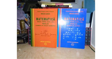 MIRCEA GANGA MATEMATICA MANUAL PENTRU CLASA XII A M1 2 VOL