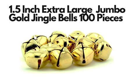 15 Inch 36mm Extra Large Giant Jumbo Craft Gold Jingle Bells Bulk 100