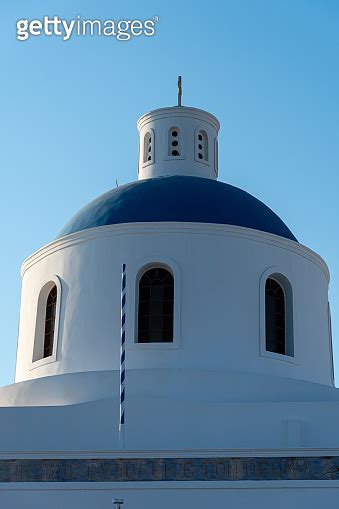 The Dome Of The Traditional Greek Orthodox Panagia Platsani Church In