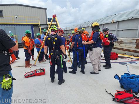 Confined Space Rescue Drill Luling Volunteer Fire Department