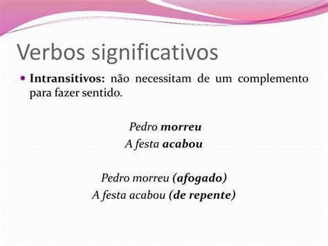 O Que E Verbo Significativo - 5