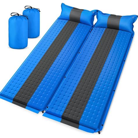 FEFLO Sleeping Pad Camping Mat 2 Pack 2 0 Thick Self Inflating