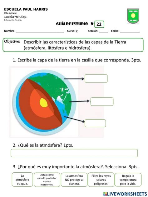 Guía 22 Capas De La Tierra Worksheet Tech Logos Georgia Tech Georgia Tech Logo