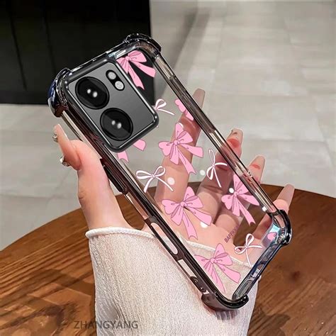 Ốp Lưng Dành Cho infinix smart hot i Độ Nét Cao Trong Suốt Bốn Góc Chống Sốc Điện Thoại Mạ