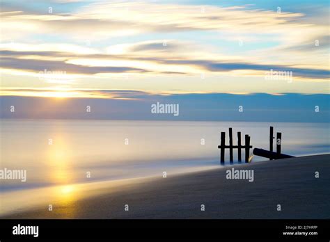 Sunrise on Outer Banks Beach Stock Photo - Alamy