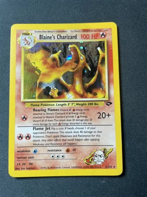 Pok Mon Tcg Blaine S Charizard Gym Challenge Holo Unlimited Holo Rare