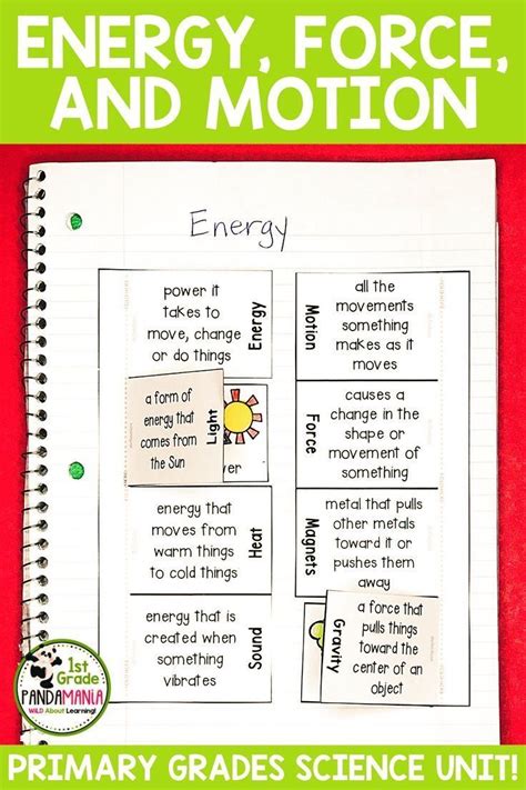 Forms Of Energy Force And Motion A Primary Grades Science Unit