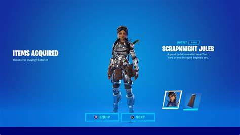 How To Get Scrapknight Jules Skin Now Free In Fortnite Unlock Scrapknight Jules New Wing