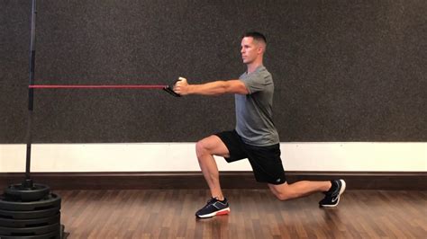 Resistance Band Static Split Squat To Single Arm Row Youtube