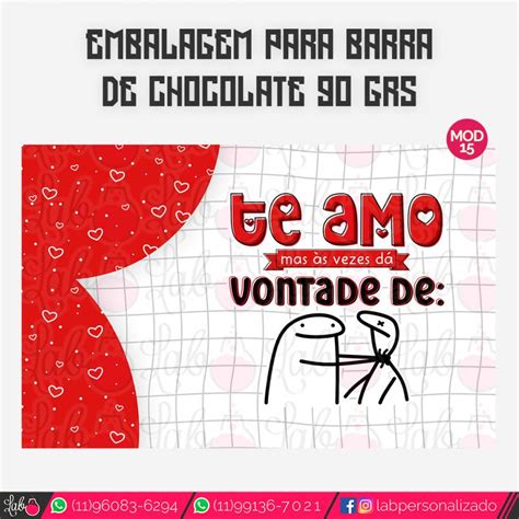 Adesivos Para Barra De Chocolate 90 Grs Dia Dos Namorados Flork