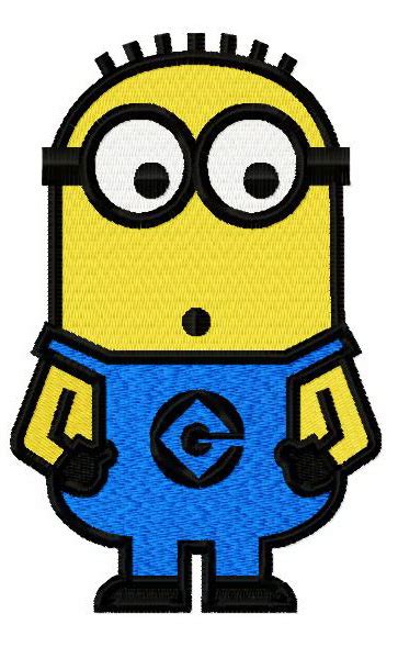 Minion confused 2 embroidery design