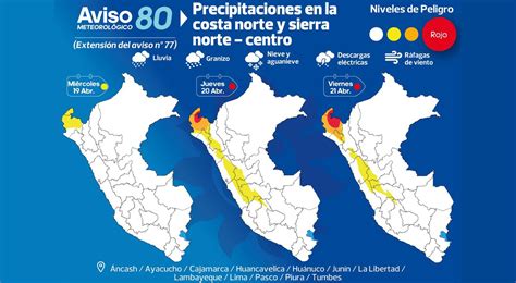 Lluvias En El Perú Senamhi Advierte Lluvias De Gran Magnitud En La