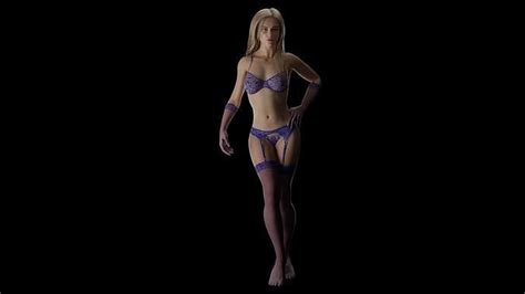 Sexy Realistic Naked Blonde Woman In Underwear D Model D Model Rigged CGTrader
