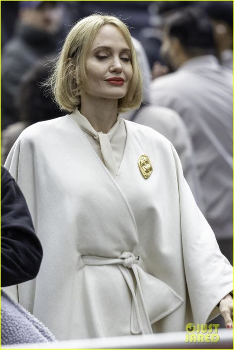 Angelina Jolie Debuts Dramatic Blonde Look While Filming Anxious