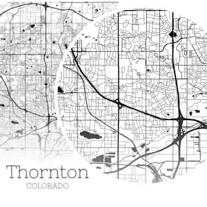 Thornton Map INSTANT DOWNLOAD Thornton Colorado City Map | Etsy