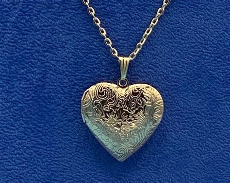 Engraved Heart Locket, Silver Photo Locket, Sterling Silver Locket ...