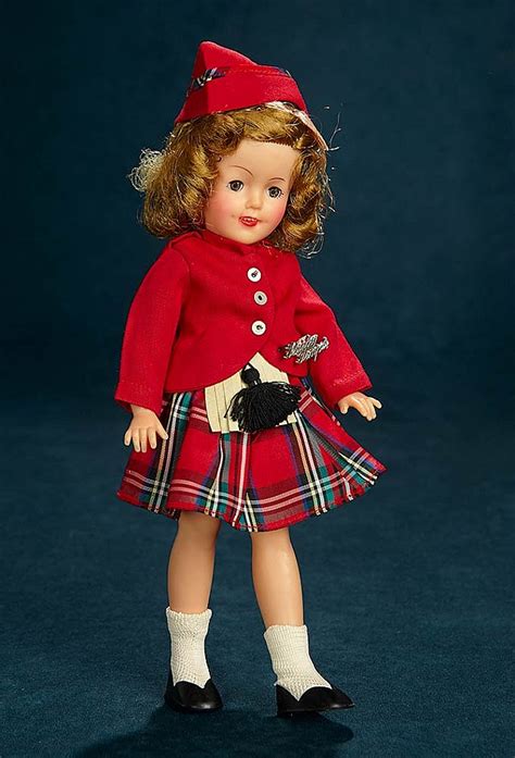 Vinyl Shirley Temple By Ideal In Rare Red Wee Willie Winkie Costume