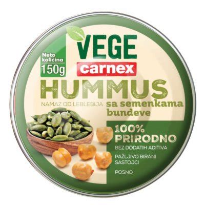 NAMAZ HUMMUS SA SEMENKAMA BUNDEVE 150G CARNEX