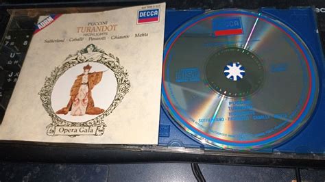 古典名盤 西德銀圈版 PUCCINI TURANDOT CD LUCIANO PAVAROTTI JOAN SUTHERLAND