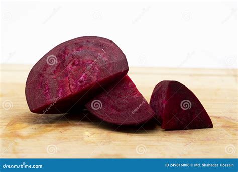 Beet Also Known As Beetroot Slices Isolated On White Background With