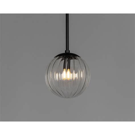 Schwung Globe Single Pendant Dries Ribbon Glass Indoor Lights From