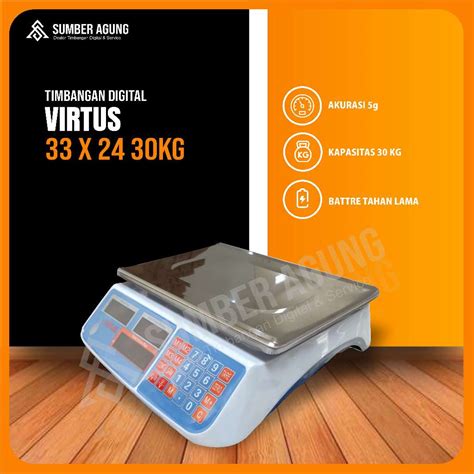 Jual Timbangan Buah Digital Kg Virtus Acs Double Display Shopee