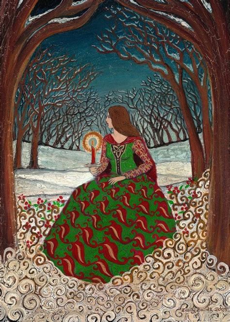 Solstice Queen 5x7 Greeting Card Fine Art Print Pagan Mythology