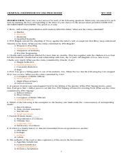 Mock Board For Criminology Licensure Examination Doc Criminal